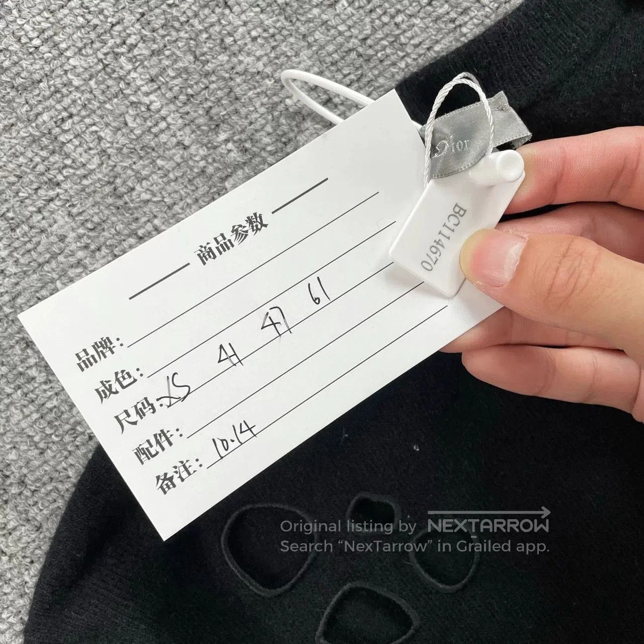 Dior Dior Black Distressed Sweater. Size XS / US 0-2 / IT 36-38 - 7 Thumbnail