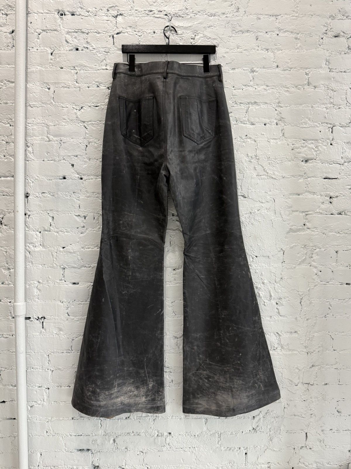 Rick Owens RICK OWENS ‘BOLAN’ DISTRESSED LEATHER PANTS Size US 34 / EU 50 - 3 Thumbnail