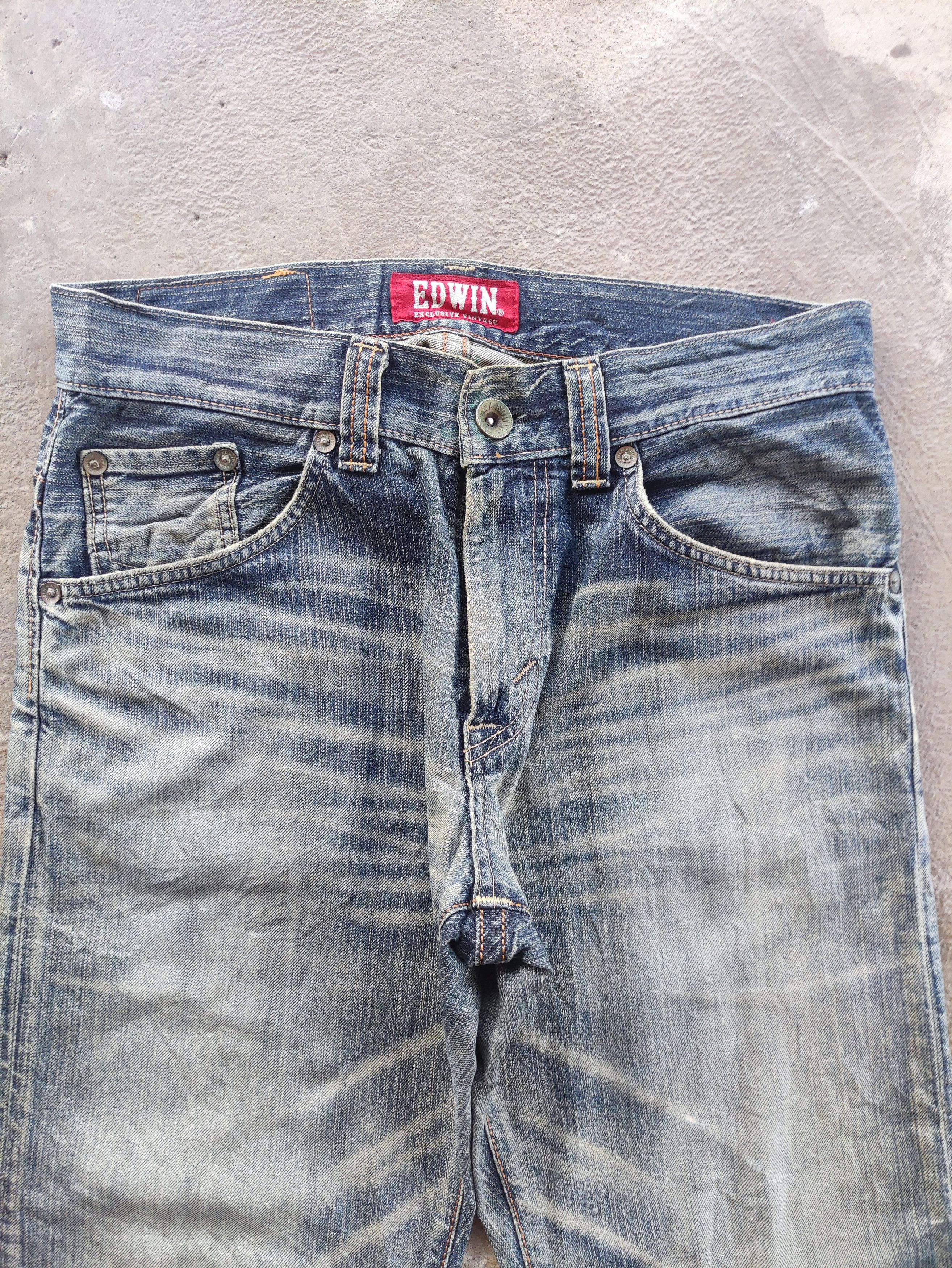Edwin Vintage Edwin Distress Faded Edwin W35 Size US 35 - 2 Thumbnail
