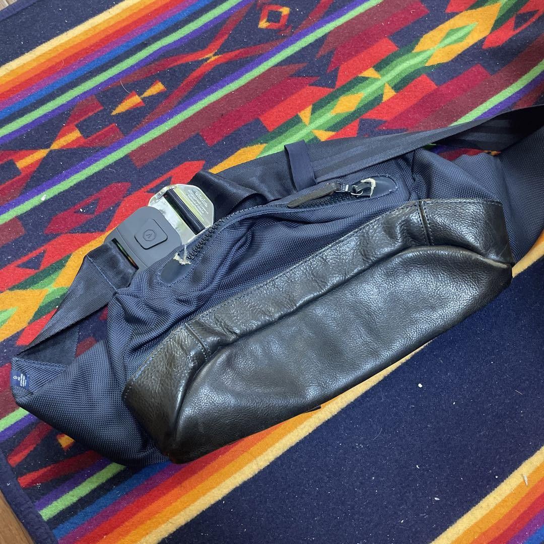 image of Visvim Lumber Mini Crossbody Waist Bag in Navy, Men's