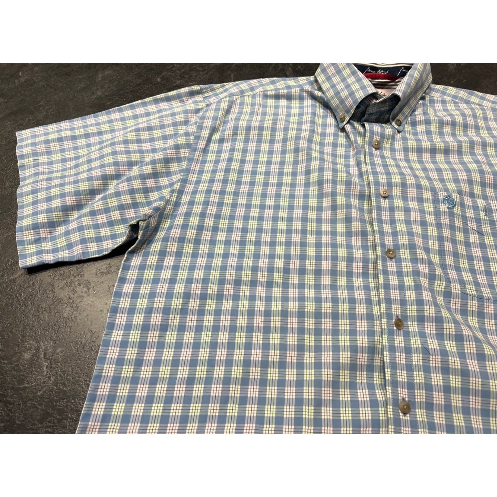 Wrangler Wrangler Shirt Mens XL Blue Plaid George Strait Button Western Cowboy Cut Rodeo Size US XL / EU 56 / 4 - 7 Thumbnail