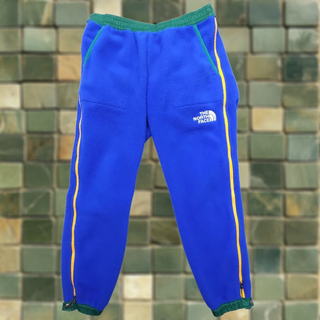 The North Face The North Face Colour Block Fleece Joggers Womens XL Blue Retro Teddy Camp Hike Size 29" - 1 Thumbnail