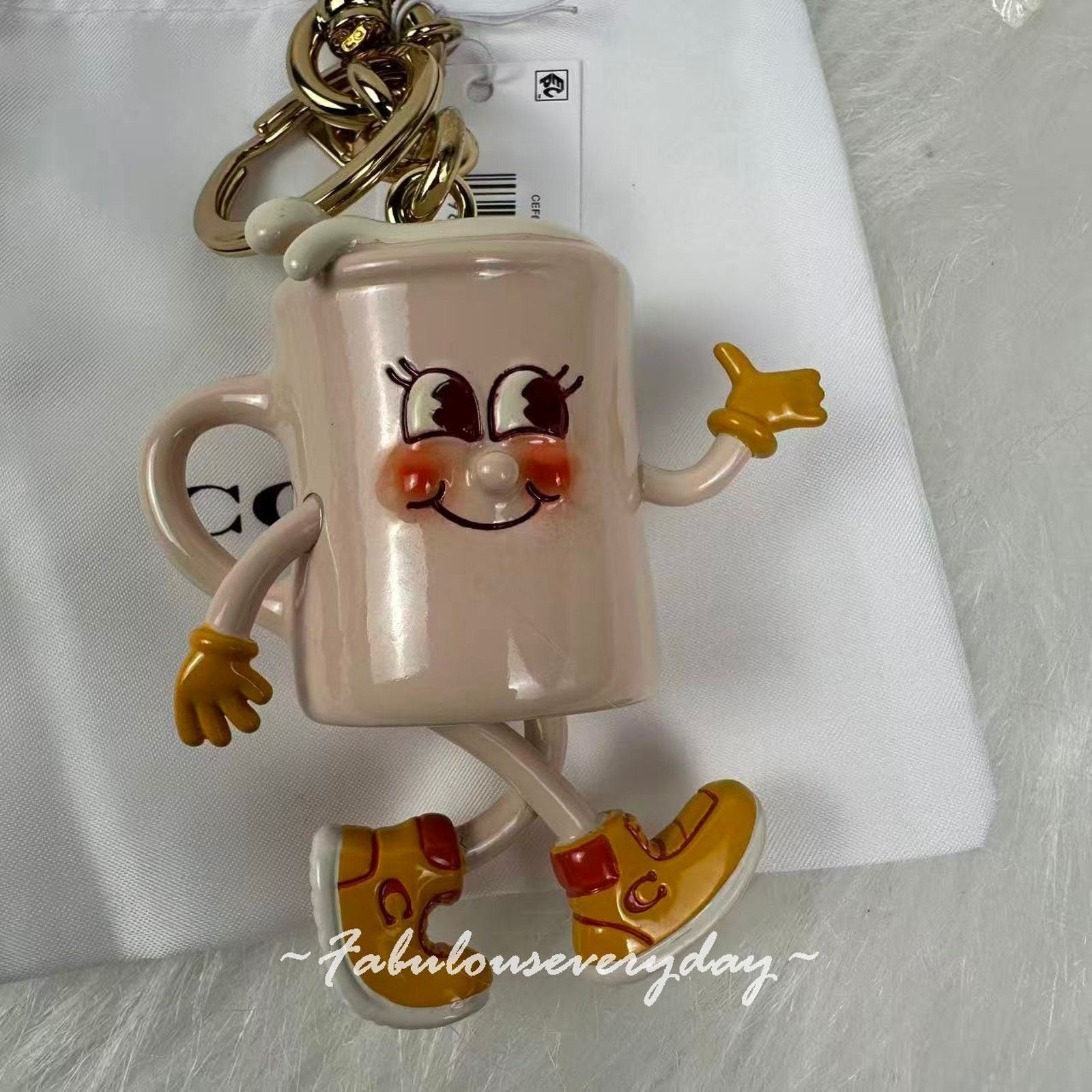 Coach COACH Coffee Cup Bag Charm Lil Miss Jo Resin With Key Ring Size ONE SIZE - 2 Thumbnail