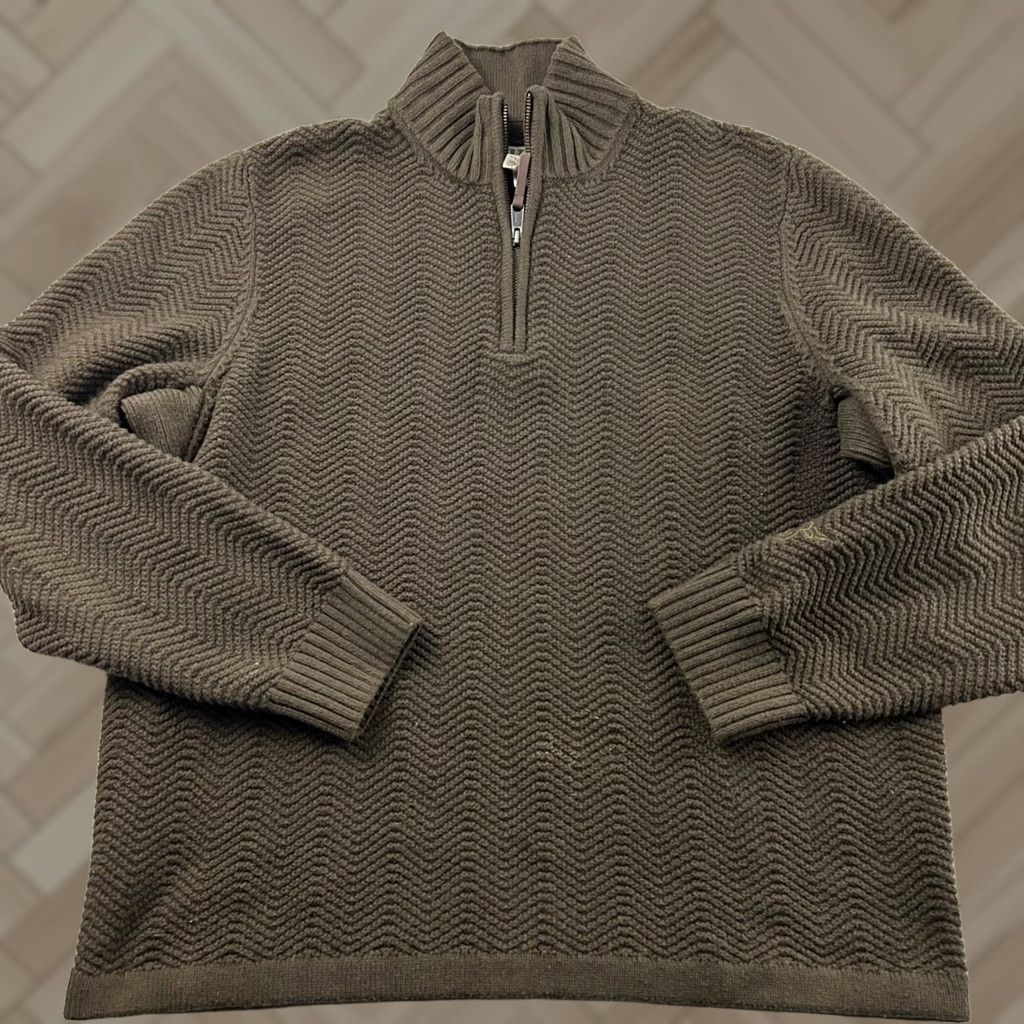 CO Duluth Yak Blend Pullover 1/4 Zip Cotton Sweater Men XL Brown Shirt Size US XL / EU 56 / 4 - 1 Thumbnail