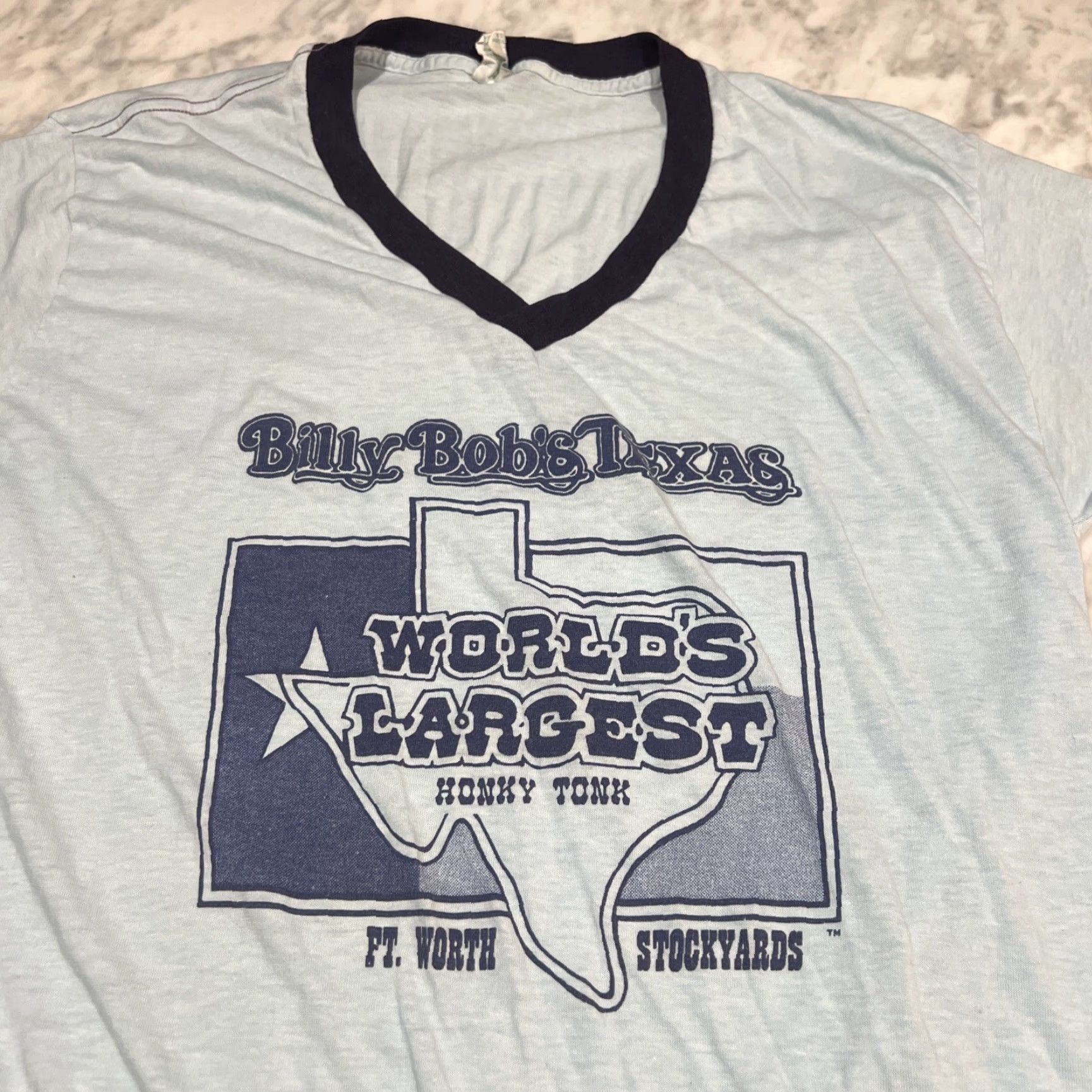 Anvil Vintage Billy Bob’s Texas Honky Tonk Women’s Night Shirt CHED By Anvil Light Blu Size ONE SIZE - 2 Thumbnail