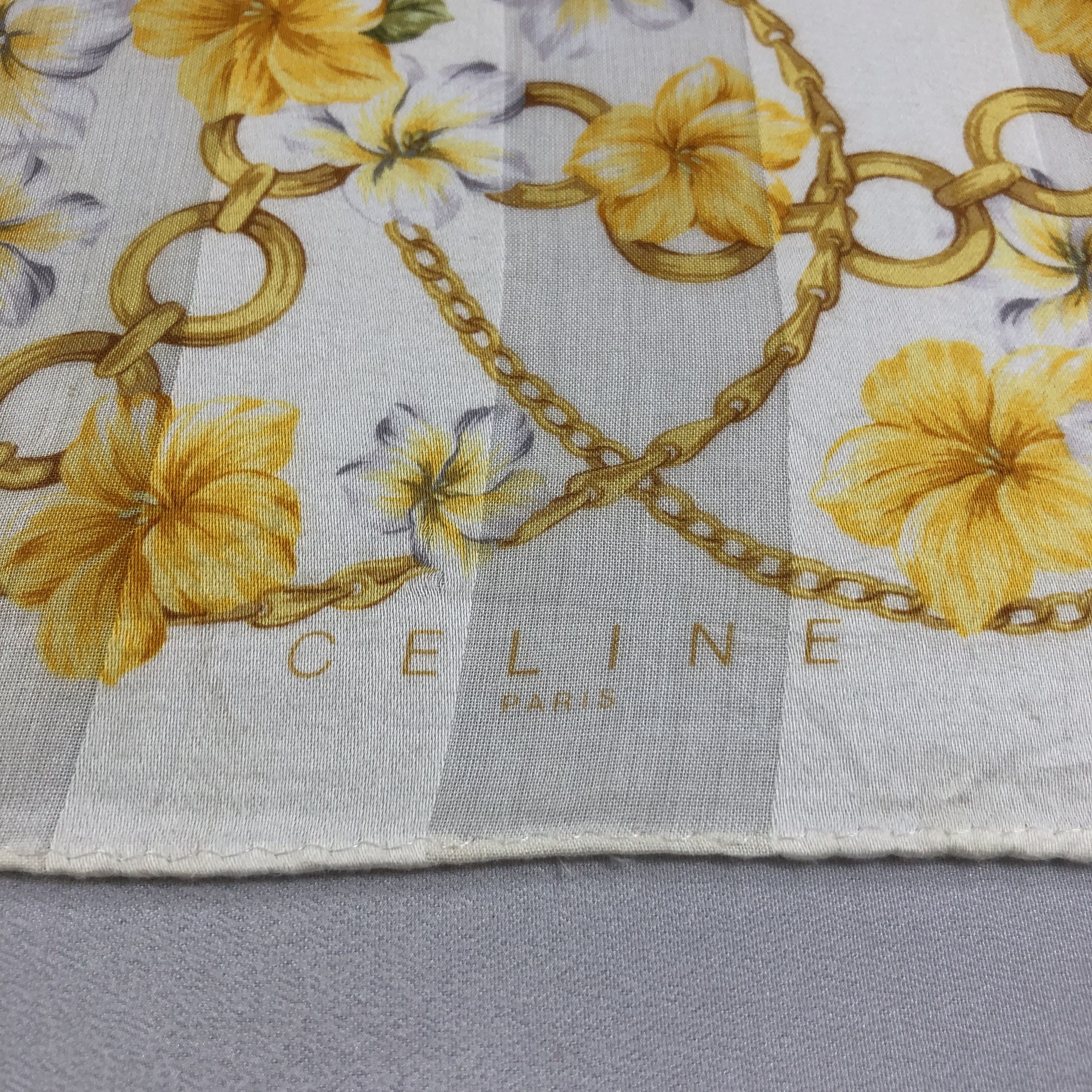 Celine × Vintage Celine Gold Chains Handkerchief Neckerchief Bandana H1981 Size ONE SIZE - 4 Thumbnail
