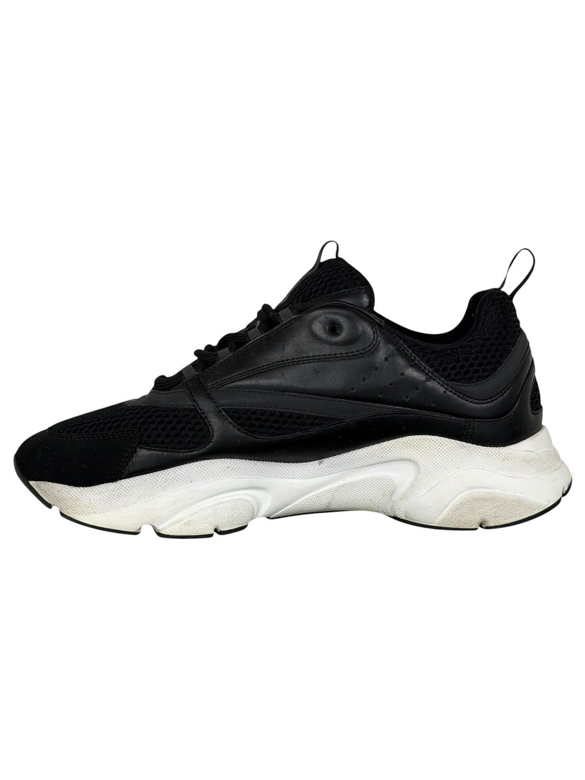 Dior Dior B22 Black White Leather Trainers Size US 10 / EU 43 - 3 Thumbnail