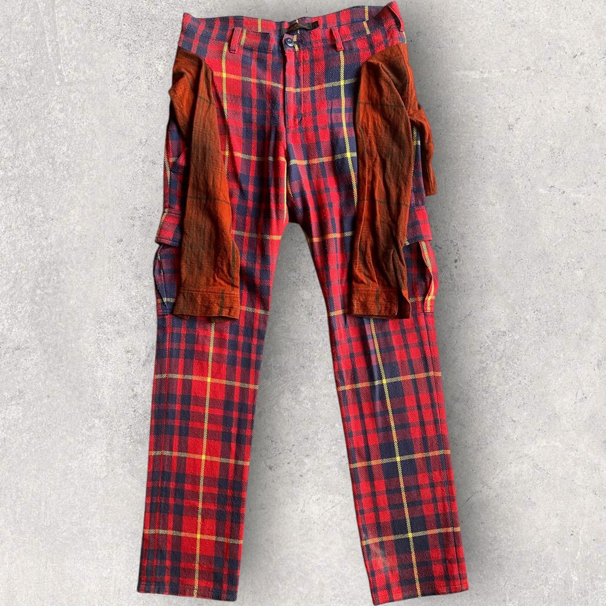 Undercover AW03 Paper Doll Hybrid Red Tartan Shirt Trousers Size US 32 / EU 48 - 2 Thumbnail