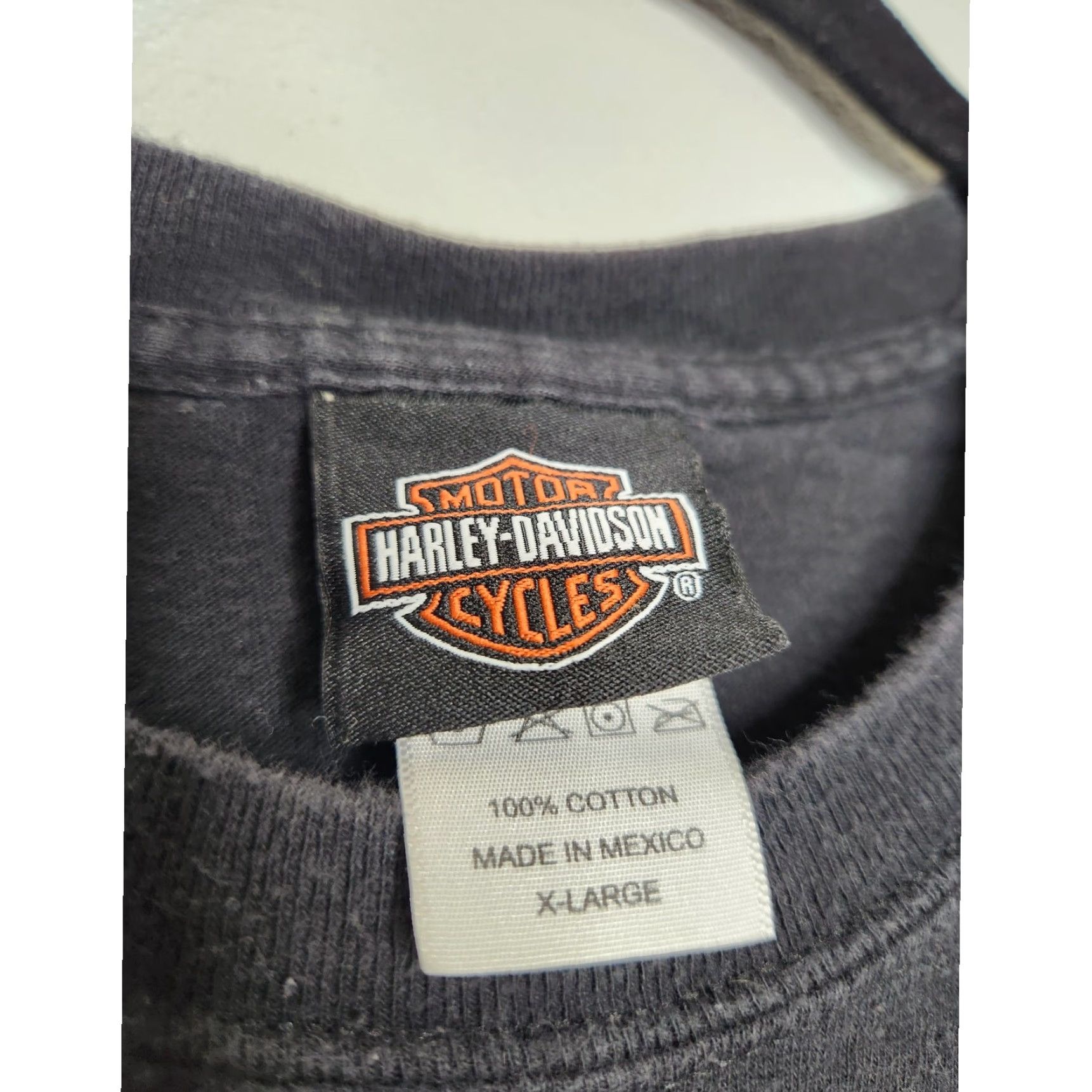 Harley Davidson VINTAGE Harley Davidson Shirt XL Black Mens HD Sweden Skull Flame y2k 90s Biker Size US XL / EU 56 / 4 - 4 Thumbnail