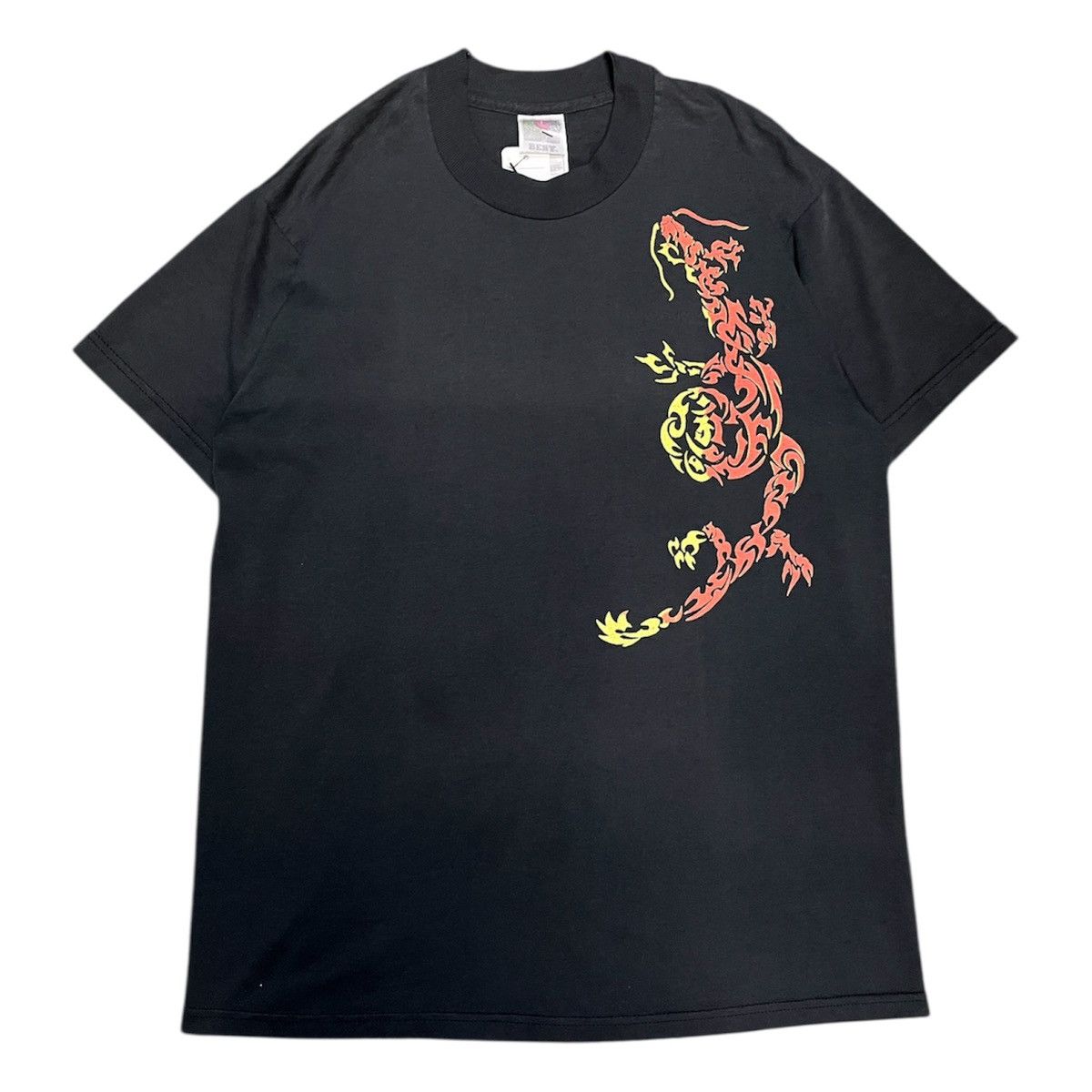 Vintage Skull Flame Back Print T-Shirt | Y2K Metal Skate Streetwear Size US L / EU 52-54 / 3 - 3 Thumbnail