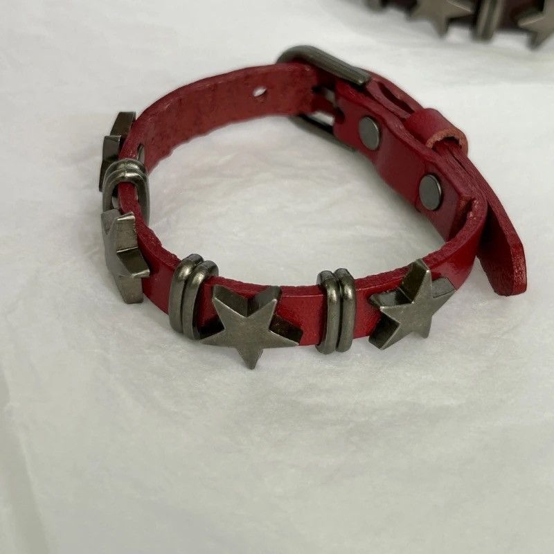 Jewelry Star Leather Cuff Bracelet Size ONE SIZE - 2 Thumbnail