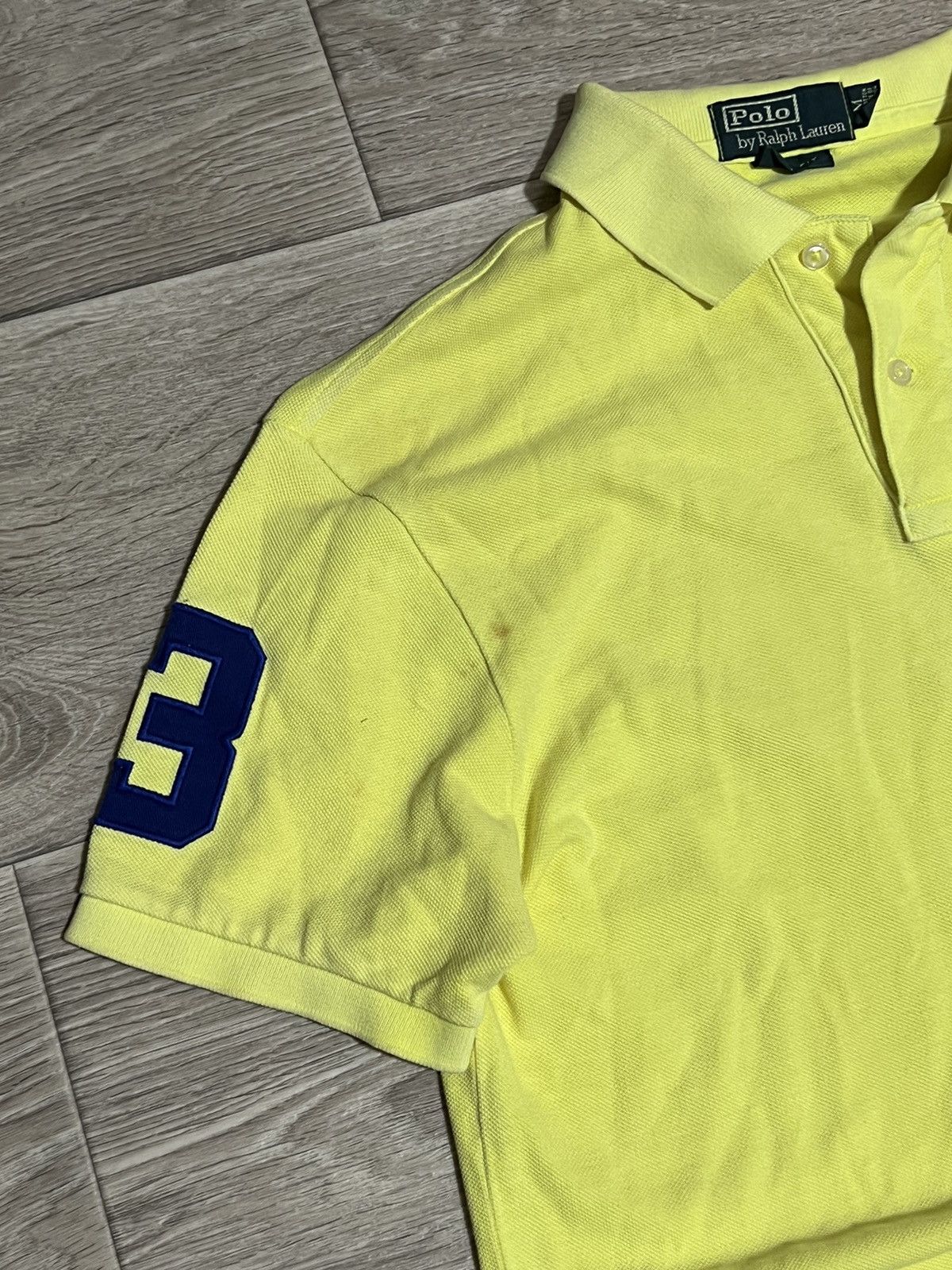 Polo Ralph Lauren × Vintage POLO RALPH LAUREN NUMBER 3 YELLOW POLO SHIRT Size US M / EU 48-50 / 2 - 2 Thumbnail