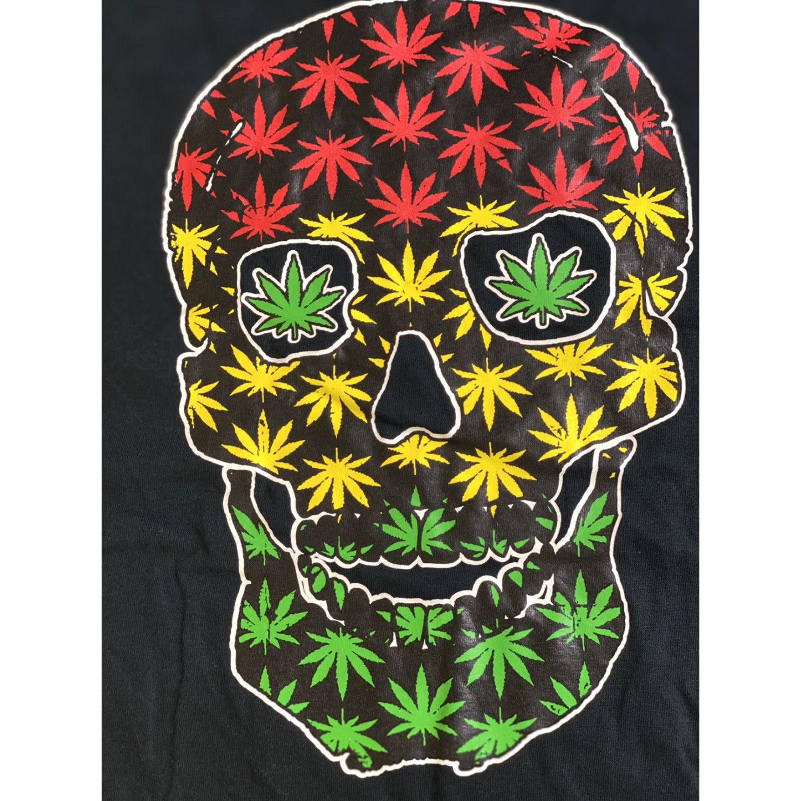 Gildan Gildan T-Shirt Skull Hemp Short Sleeve Crew Neck Mens XL Black Size US XL / EU 56 / 4 - 7 Thumbnail