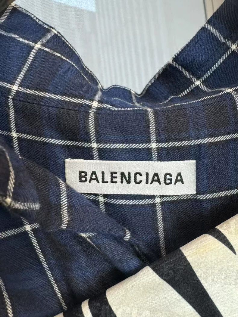 Balenciaga Balenciaga Patchwork Plaid Shirt Dress Size S / US 4 / IT 40 - 3 Thumbnail