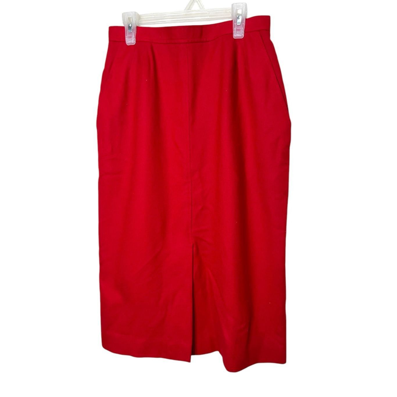Evan Picone Vintage Evan Picone 100% Wool Skirt Womens Size 8 Red Lined Union Made USA Size 30" / US 8 / IT 44 - 1 Thumbnail