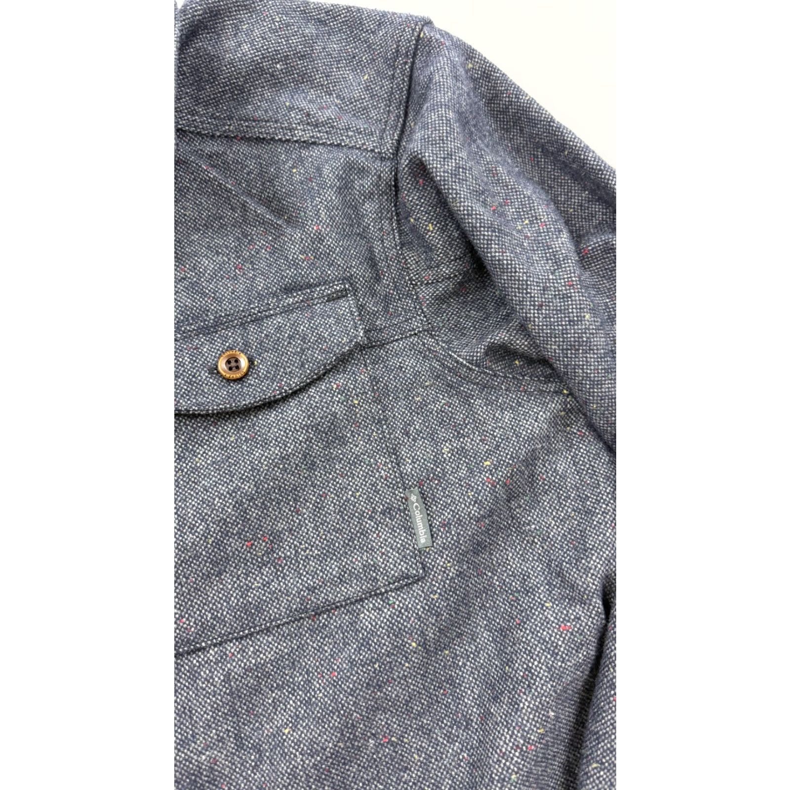 Vintage Columbia Shirt Mens Large Gray Button Down Long Sleeve Flecked Pocket Casual Size US L / EU 52-54 / 3 - 5 Thumbnail