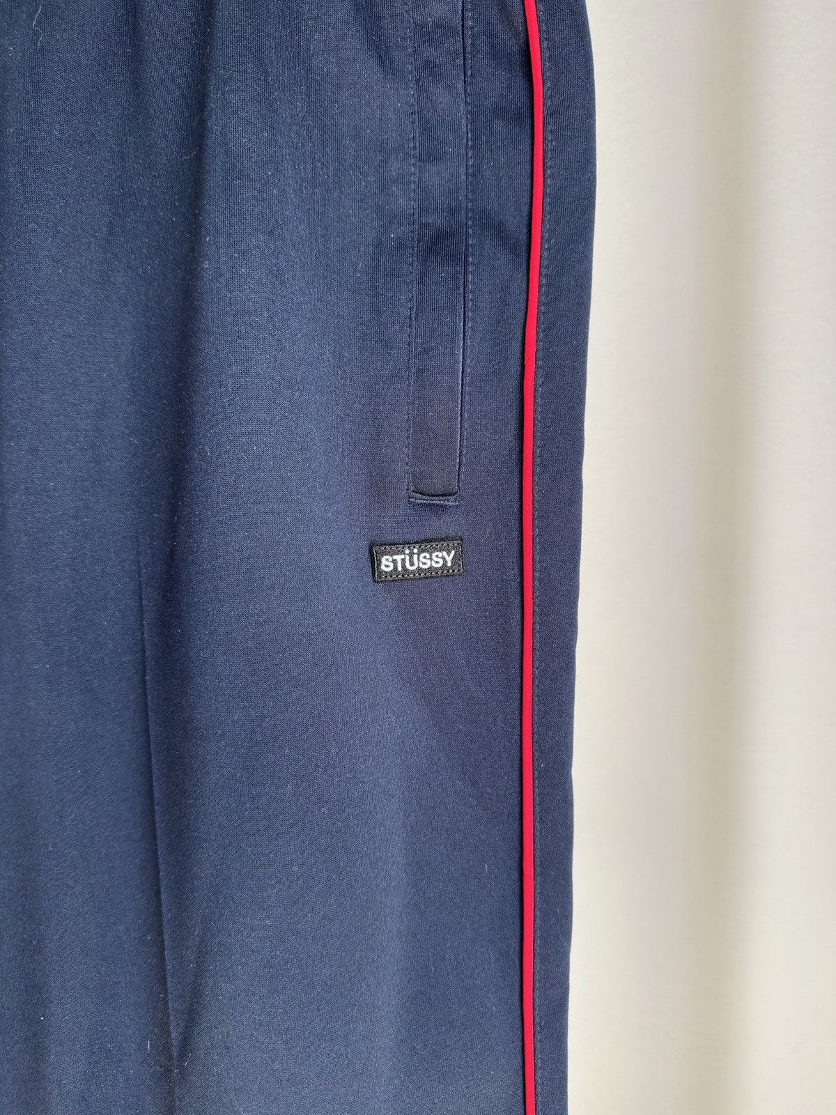 Stussy Piping Track Pants Navy Red Size US 36 / EU 52 - 3 Thumbnail