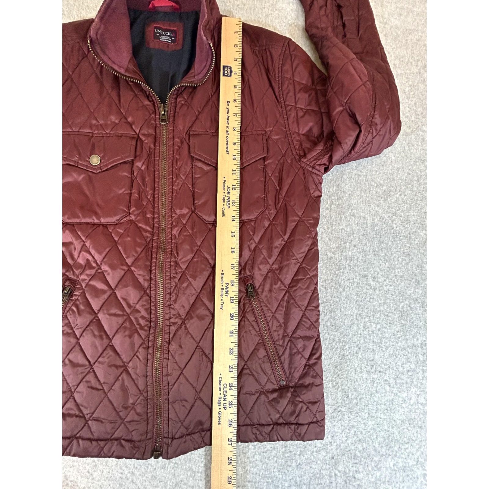 UNTUCKit UNTUCKit Jacket Mens M Red Quilted Marne City Zip Lightweight Puffer Coat Size US M / EU 48-50 / 2 - 7 Thumbnail