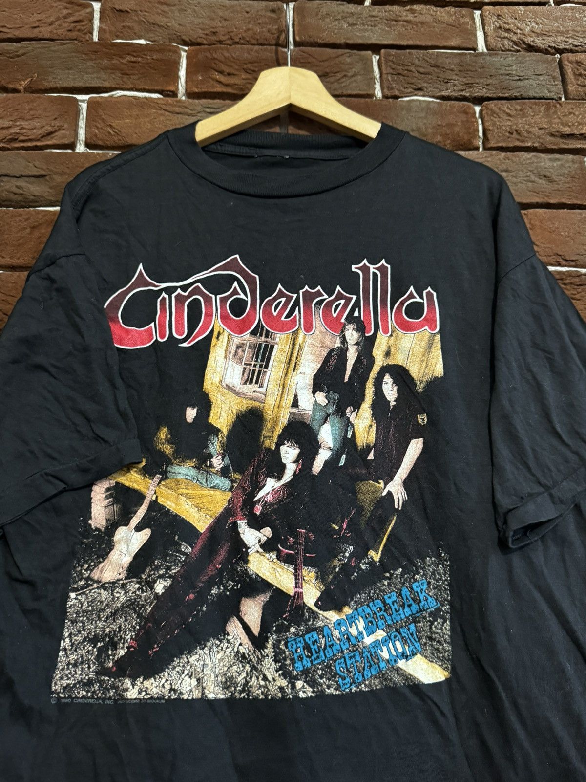 Band Tees Rare 90s Cinderella T-shirt Vintage 1991 Euro Tour Metal XL Size US XL / EU 56 / 4 - 4 Thumbnail