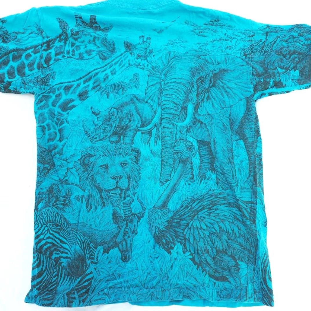 Vintage VINTAGE Elephant T Shirt 90s All Over Print Jungle Made In USA Size Medium M Blue Signal Unisex Adults T-Shirt Mens Size US M / EU 48-50 / 2 - 3 Thumbnail