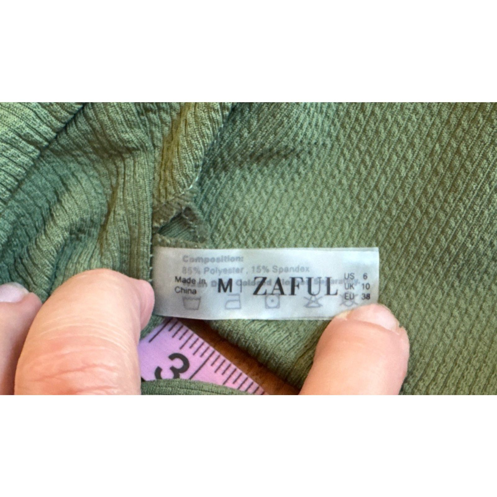 ZAFUL Bikini Zaful Olive Green Lace Up Bottoms Size M / US 6-8 / IT 42-44 - 6 Thumbnail