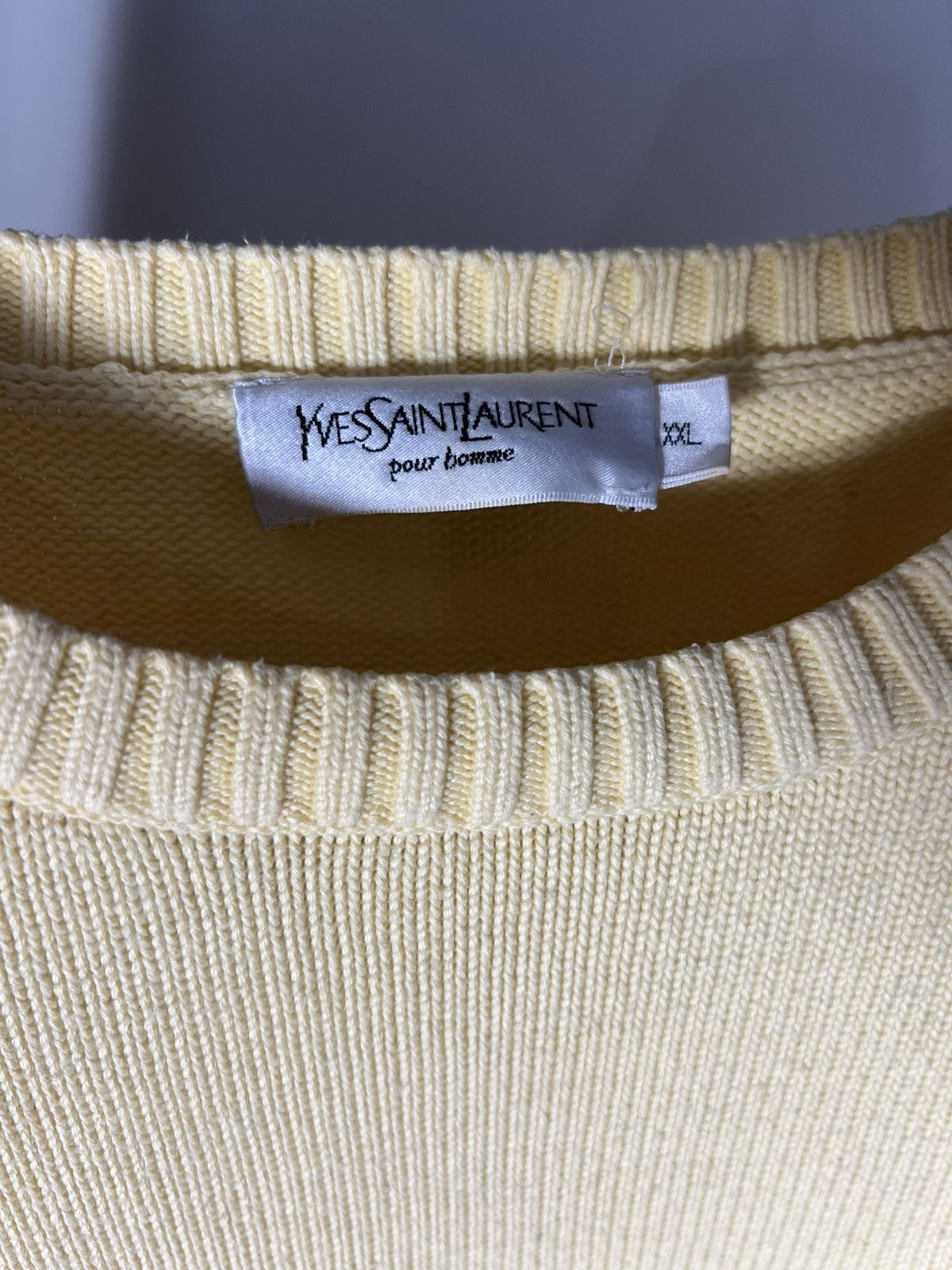 Saint Laurent Paris VERY RARE YVES SAINT LAURENT SWEATER KNIT LUXURY RETRO 90s Size US XXL / EU 58 / 5 - 5 Thumbnail