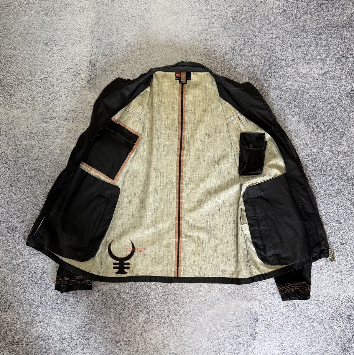 Diesel Vintage Diesel "Le Speed Freak" Jacket Archive Biker Linen Size US L / EU 52-54 / 3 - 2 Thumbnail