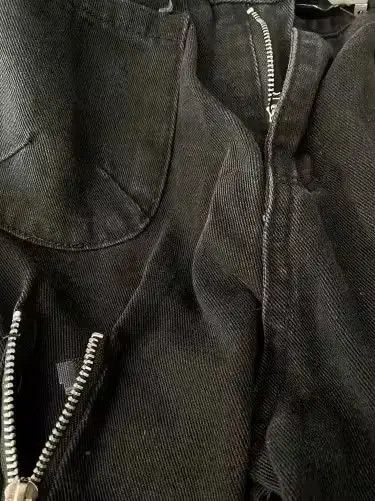 Other Low Waist Straight Open-zipper Slit Harajuku Streetwear Size US 29 - 4 Thumbnail