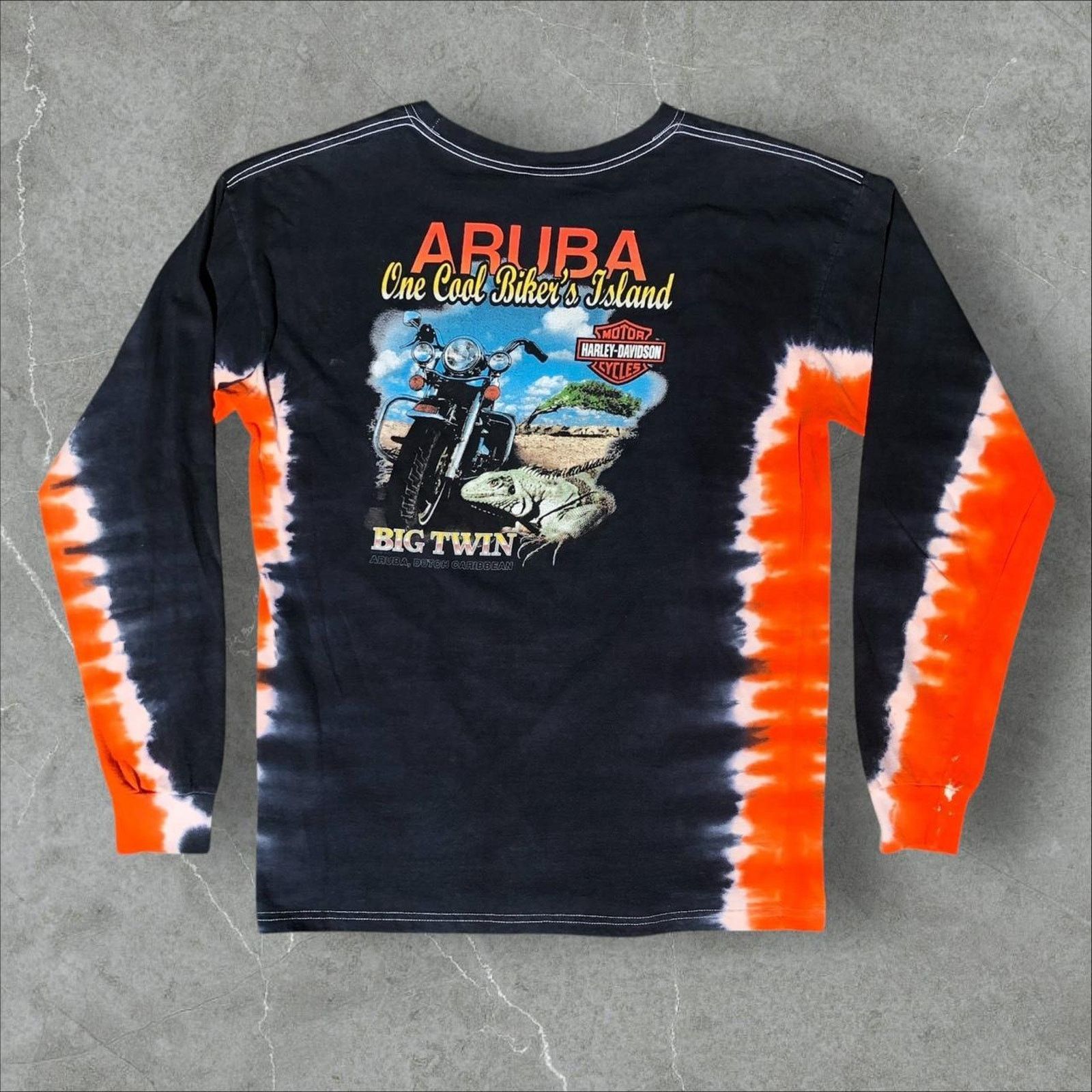 Harley Davidson 1998 Harley Davidson Tie Dye Long Sleeve Size US XL / EU 56 / 4 - 1 Thumbnail