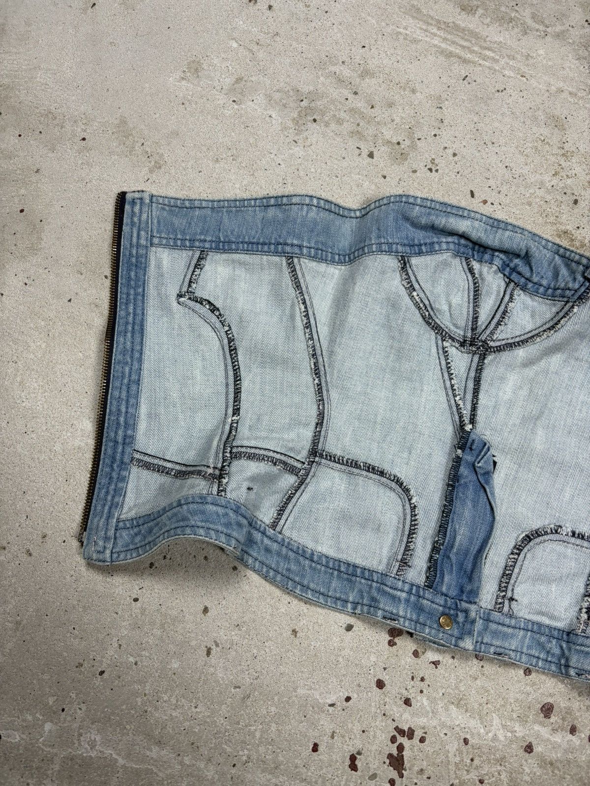 Just Cavalli Vintage 2000s Just Cavalli Denim Jeans Corset Top Zip Up Size M / US 6-8 / IT 42-44 - 12 Thumbnail