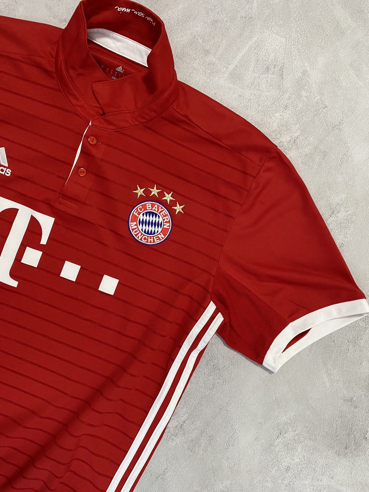 Vintage 💋 Vintage Polo Jersey Adidas FC Bayern Munchen Button Size US L / EU 52-54 / 3 - 3 Thumbnail
