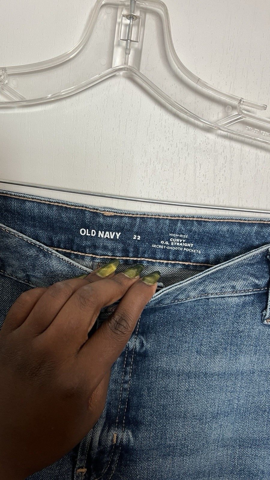 Old Navy Old Navy High-Rise Curvy Straight Plus Size Jeans Size 42" / US 20 - 3 Thumbnail