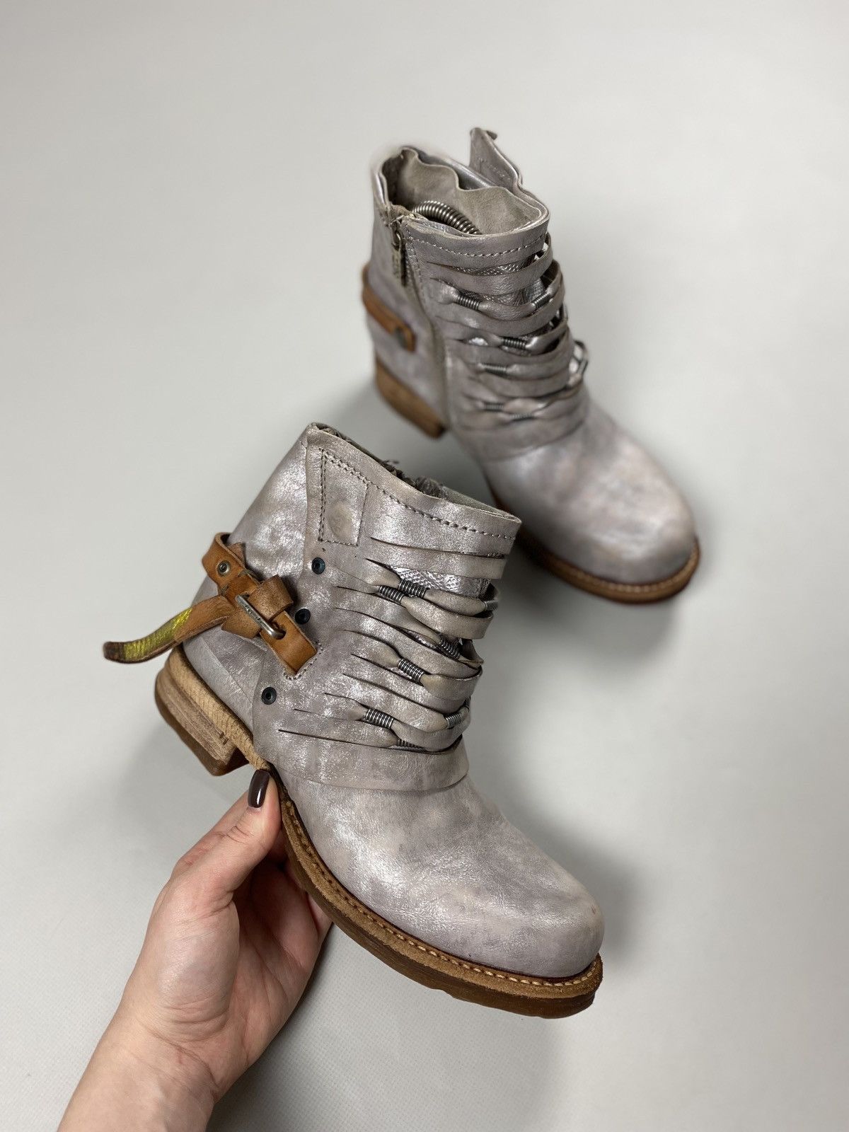 A.S.98 A.S. 98 ladies avant-garde ankle combat boots shoes size 37 Size US 7 / IT 37 - 3 Thumbnail