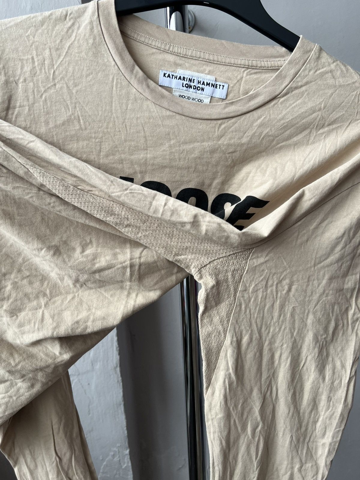Katharine Hamnett London KATHARINE HAMNETT X WOOD WOOD “CHOOSE REAL LIFE” LONG SLEEVE Size US XL / EU 56 / 4 - 9 Thumbnail