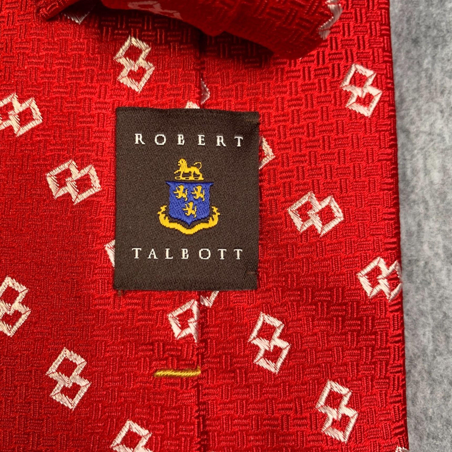 Robert Talbott Robert Talbott Silk Neck Tie Geometric Red Mens Best Of Class Size ONE SIZE - 6 Thumbnail