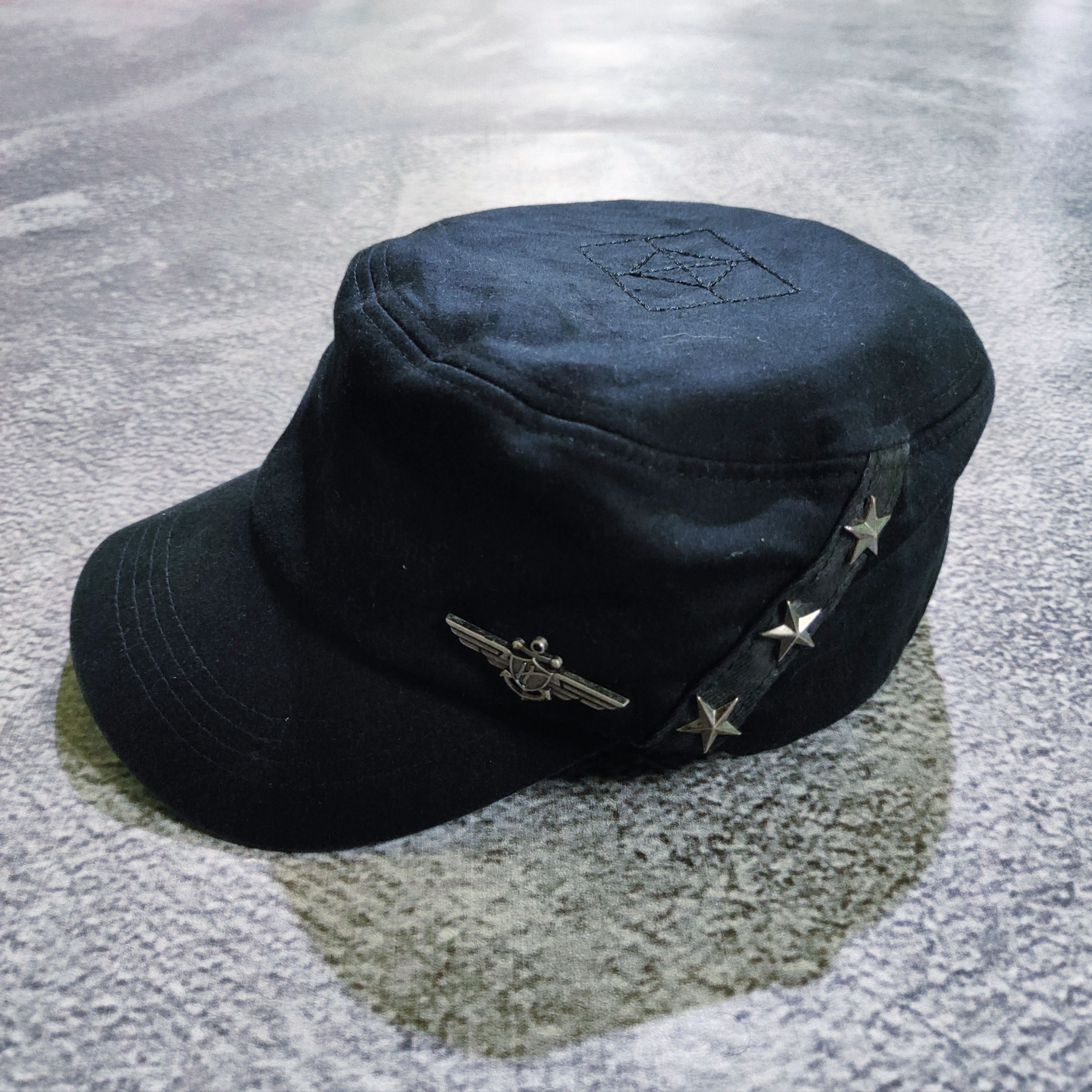 Japanese Brand H.Coustic Ditsetressed Patrol Caps Size ONE SIZE - 1 Thumbnail