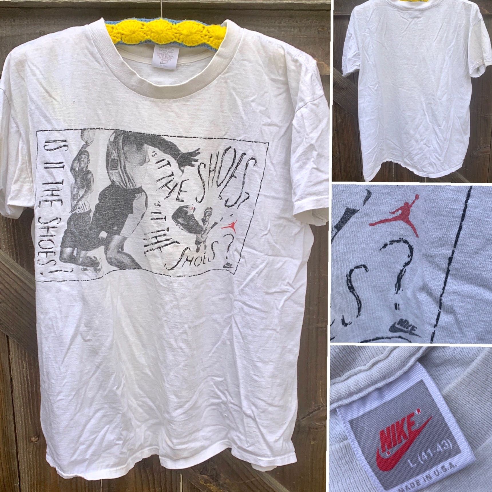 Nike VINTAGE Nike T-Shirt Michael Jordan Spike Lee Mars Blackmon L White 100% Cotton Short Sleeve Graphic Tee United States Mens Size US L / EU 52-54 / 3 - 5 Thumbnail