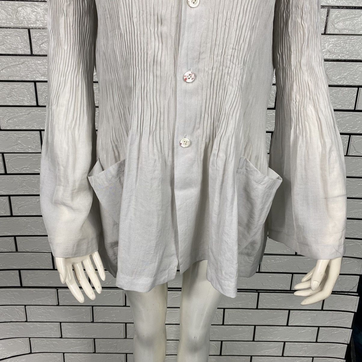 Comme des Garcons 🔥VINTAGE TRICOT COMME DES GARCONS PLEATED BUTTON BLOUSE Size M / US 6-8 / IT 42-44 - 4 Thumbnail