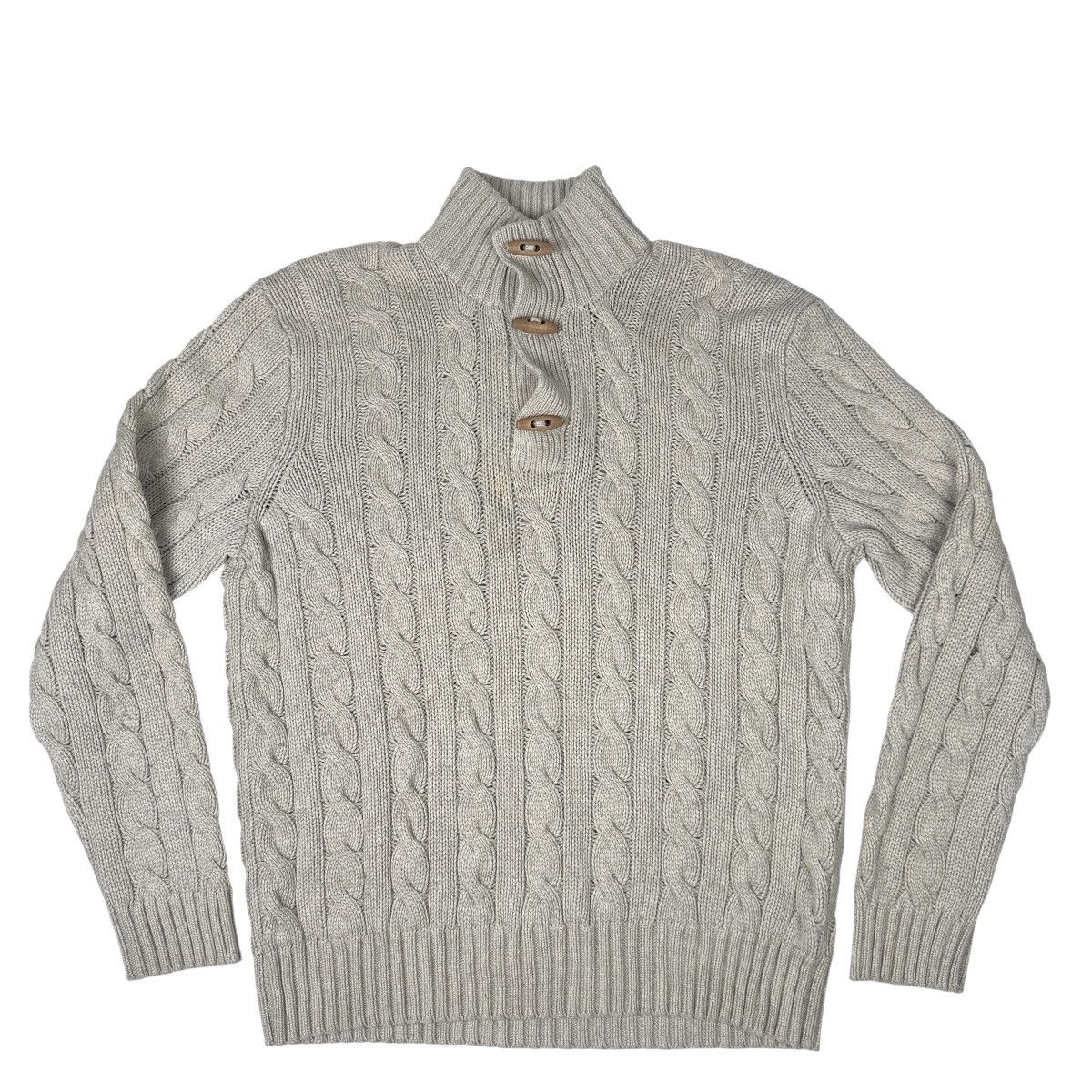 Polo Ralph Lauren Vintage 90's Polo Ralph Lauren Cable Knit Sweater 100% Silk Size US L / EU 52-54 / 3 - 1 Thumbnail