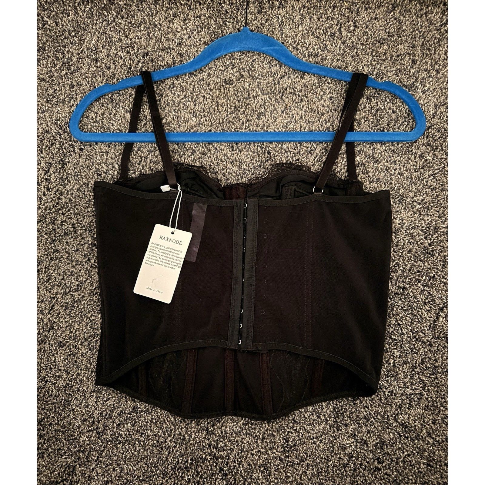 Other Black Lace Bustier Corset Top Size Large NWT Size ONE SIZE - 2 Thumbnail