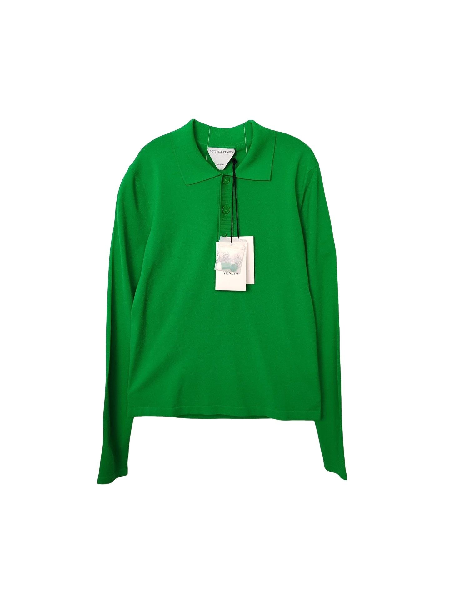 Bottega Veneta Bottega Veneta Green Viscose Polo Size XS Size XS / US 0-2 / IT 36-38 - 1 Thumbnail