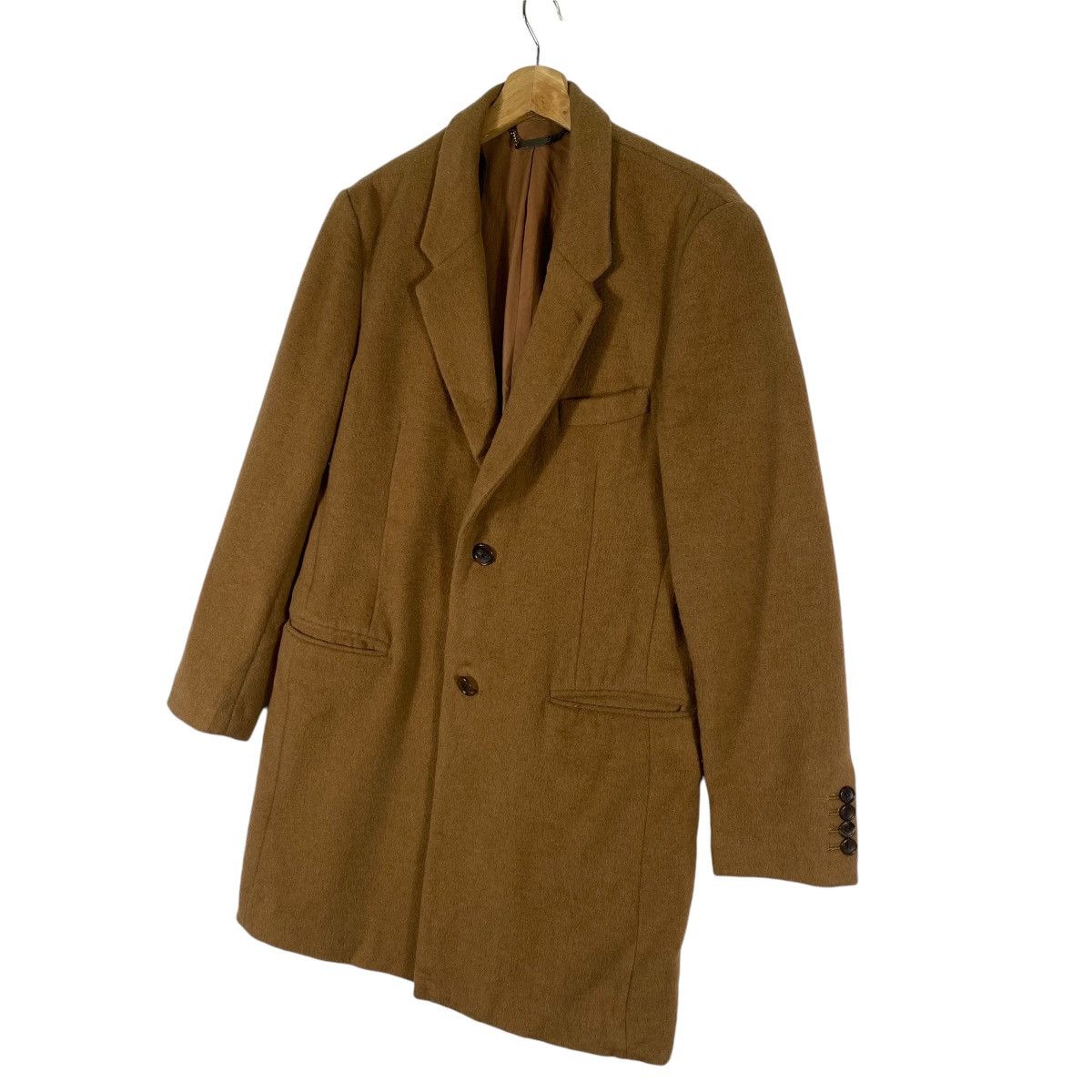 Japanese Brand × Other × monkey time Vintage Monkey Time Wool Long Jacket M Size Brown Colour Size US M / EU 48-50 / 2 - 2 Thumbnail