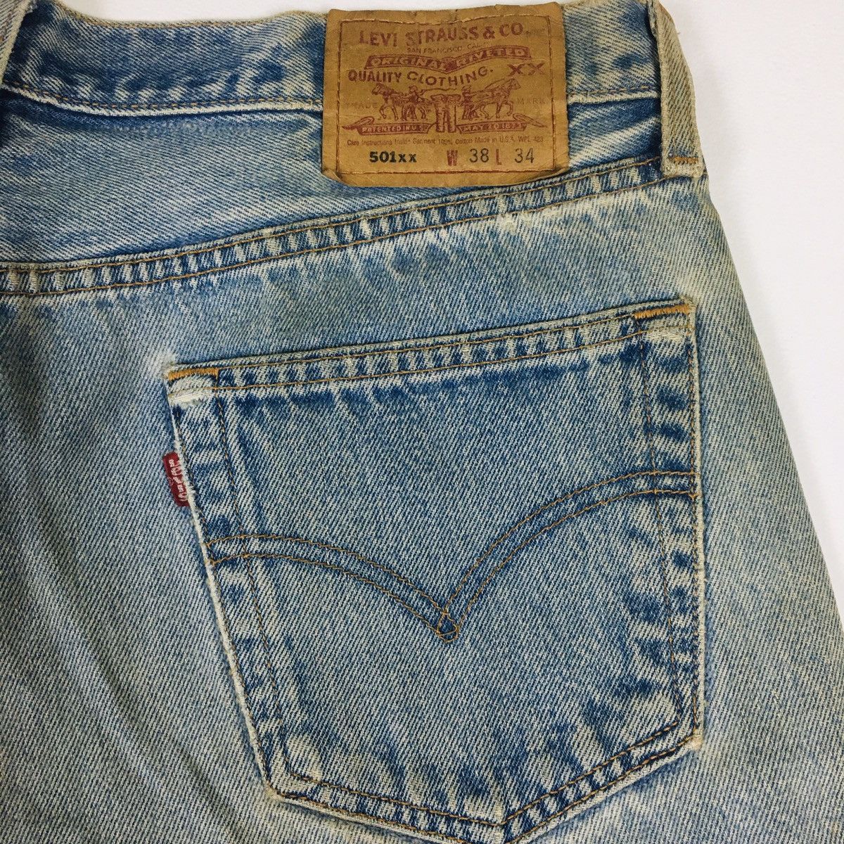 Levi's Vintage Clothing Vintage 90s Levi’s 501xx Distress Size US 38 / EU 54 - 10 Thumbnail