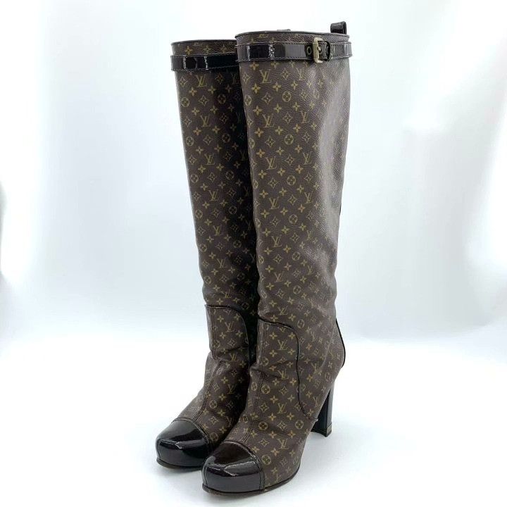 Louis Vuitton Louis Vuitton Monogram Block Heel Knee-High Boots Size US 7 / IT 37 - 1 Thumbnail