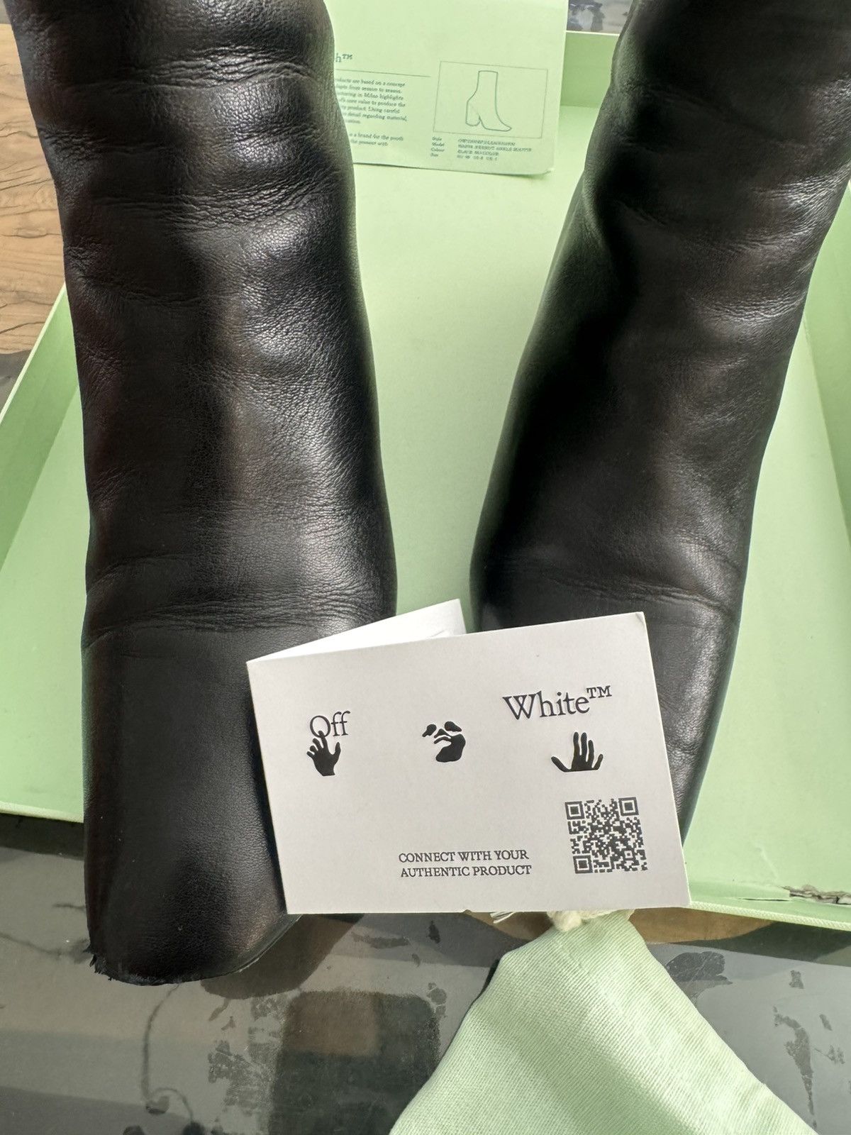Off-White Off-White Napa Hexnut Ankle Bootie Black Italian Leather Size US 8 / IT 38 - 6 Thumbnail