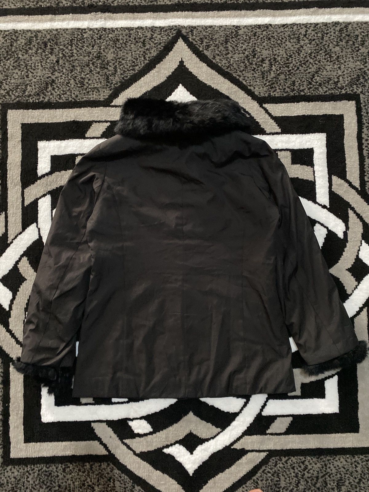 If Six Was Nine Joola Black Fur Bondage Jacket Size US M / EU 48-50 / 2 - 2 Thumbnail