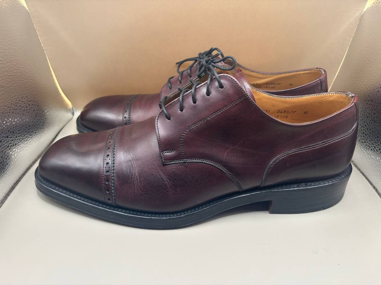 Prada PRADA Made in England Leather Cap-Toe Derby Shoes UK 12 Size US 13 / EU 46 - 18 Thumbnail