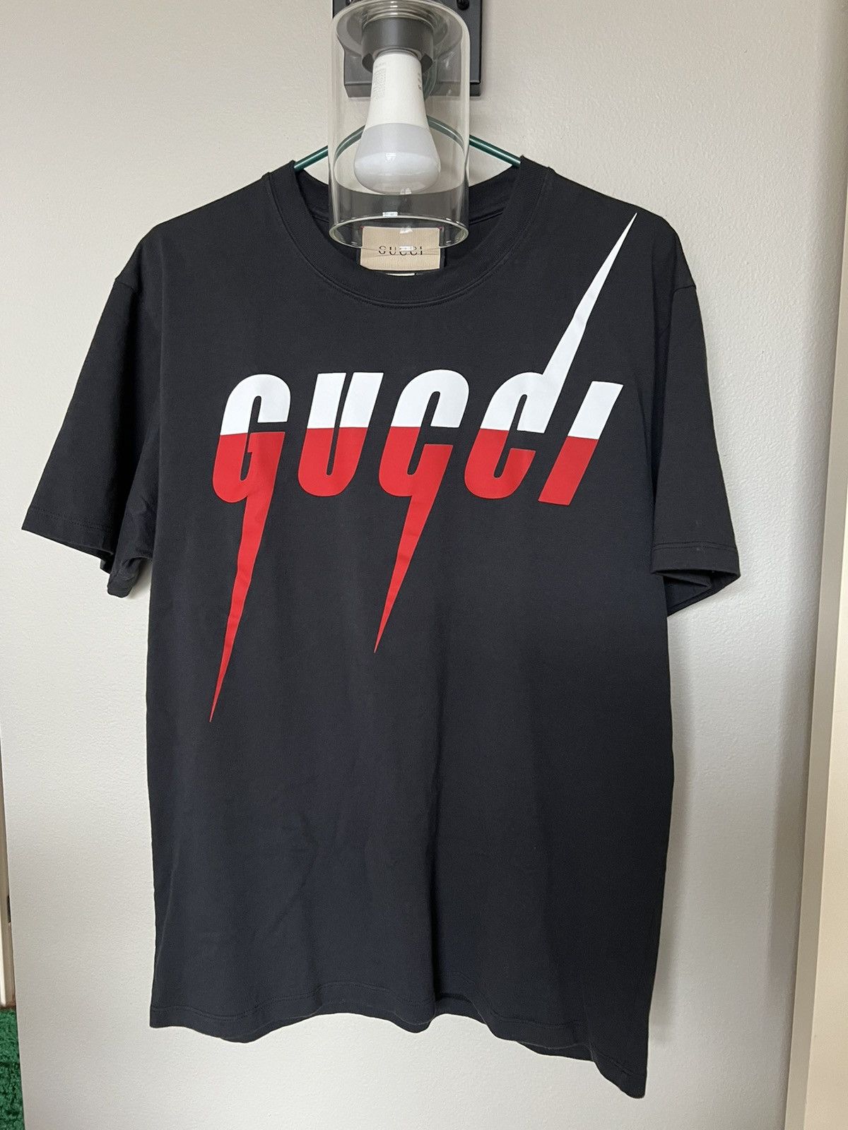 image of Gucci Blade T Shirt Red/white Size Small (Fits Large) in Black, Men's