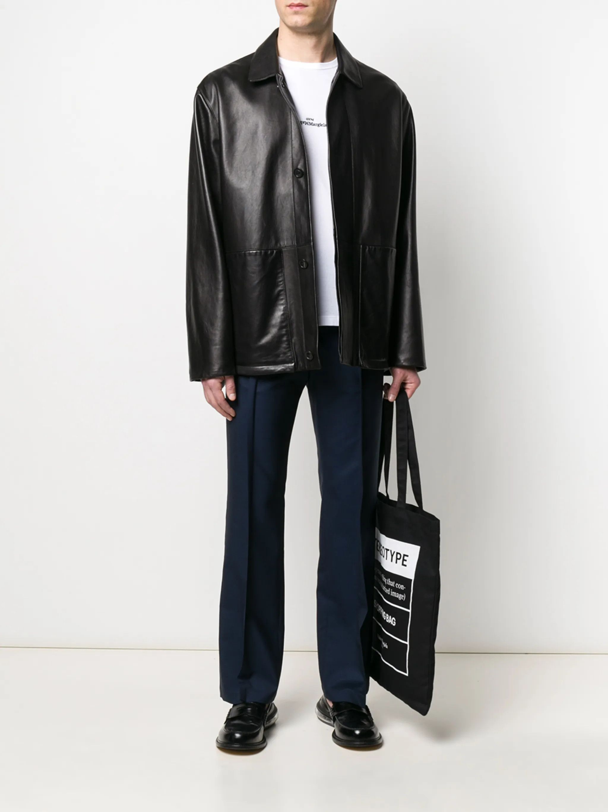 Maison Margiela oc11z0925 Distorted Logo Cotton T-Shirt in White Size US S / EU 44-46 / 1 - 2 Thumbnail
