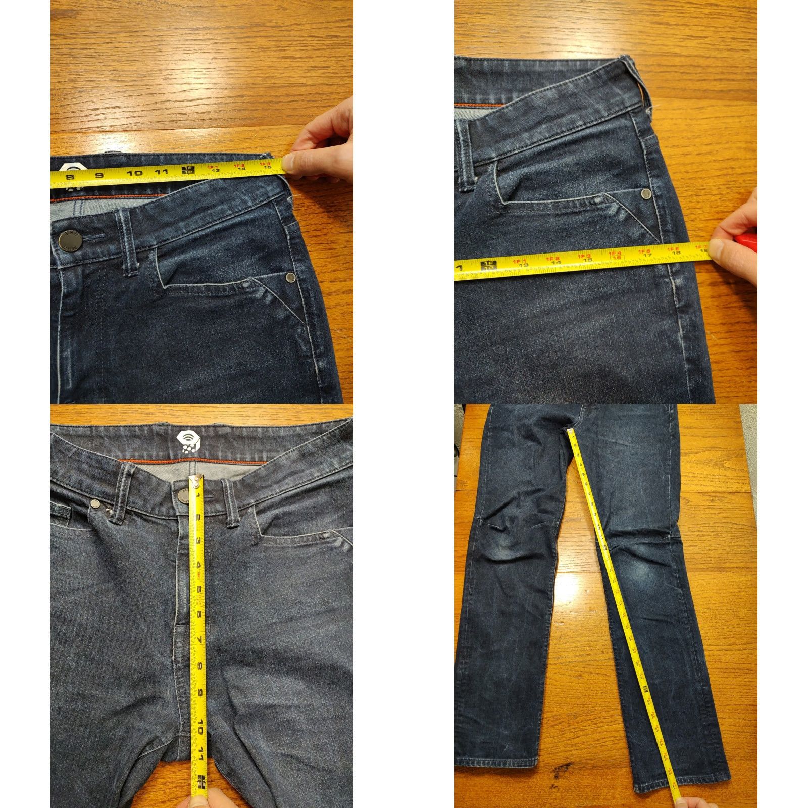 Mountain Hardwear VINTAGE Mountain Hardwear Jeans Mens 30x32 Straight Stretch Denim Blue 5-Pocket Logo Zipper Comfortable Outdoor Mens Size US 30 / EU 46 - 8 Thumbnail